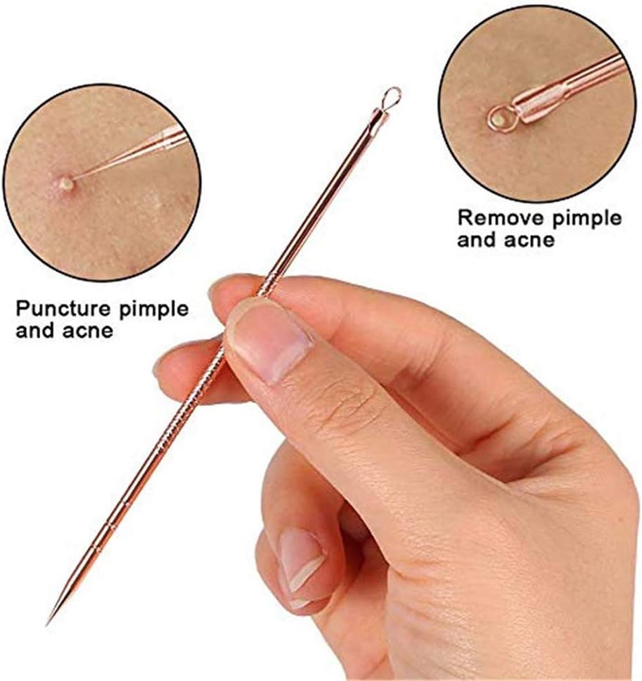 4Pcs Blackhead Remover Pimple Tool Kit : مجموعة أدوات إزالة الرؤوس السوداء والبثور المكونة من 4 قطع: