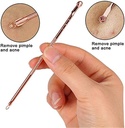 4Pcs Blackhead Remover Pimple Tool Kit : مجموعة أدوات إزالة الرؤوس السوداء والبثور المكونة من 4 قطع: