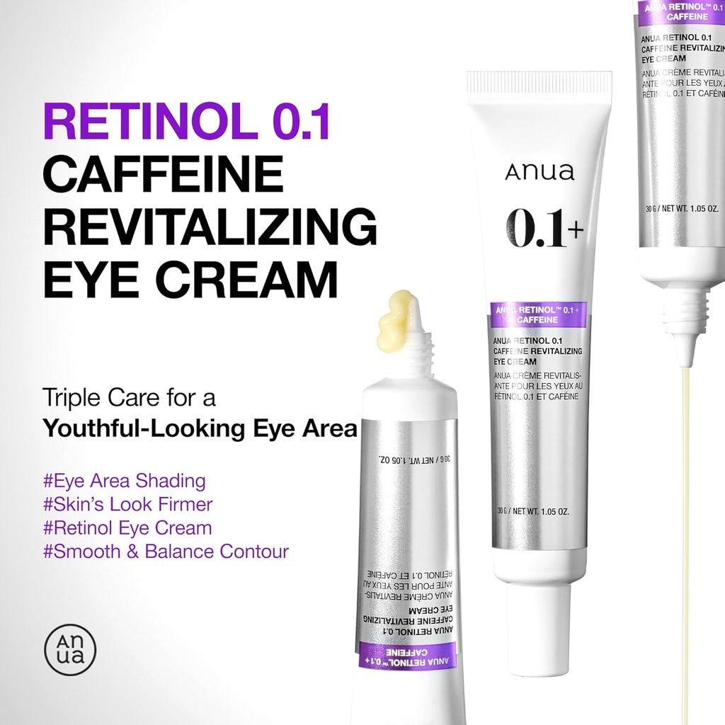 ANUA Retinol 0.1 Caffeine Revitalizing Eye Cream 30g :