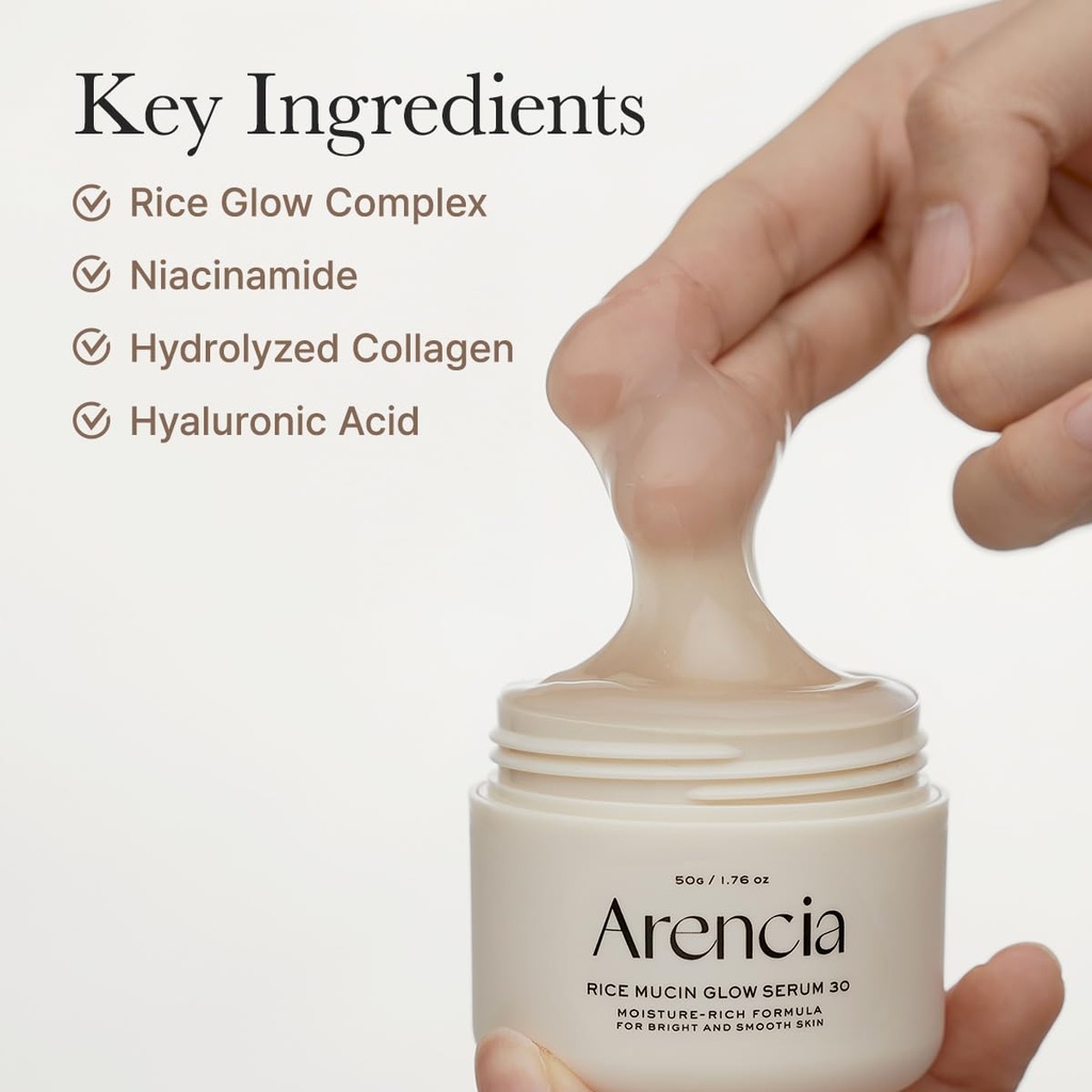 Arencia/ Rice Mucin Overnight Glow Face Mask Serum 50g: