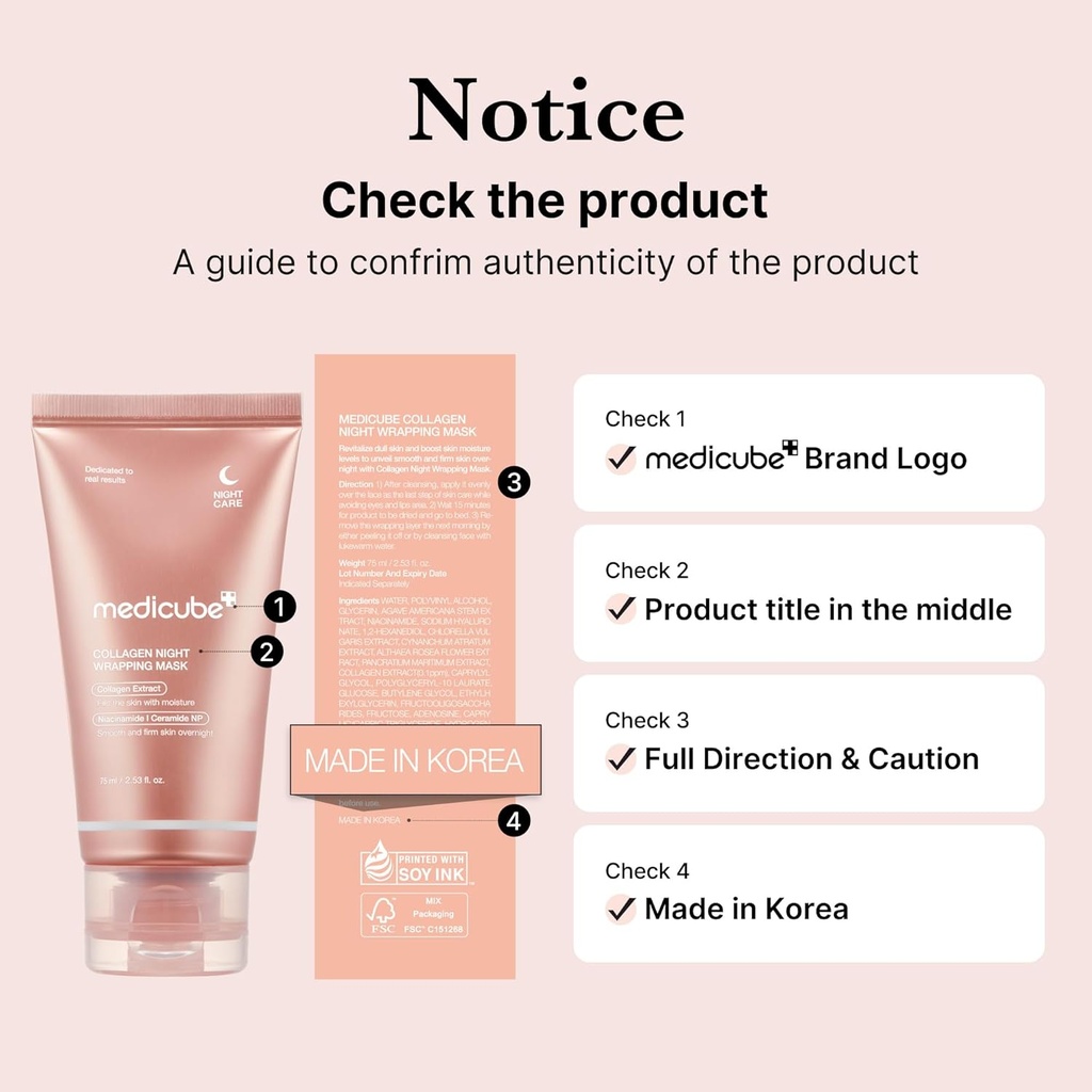 Medicube Collagen Night Wrapping Mask 75ml/ ماسك الكولاجين الليلي من ميديكيوب