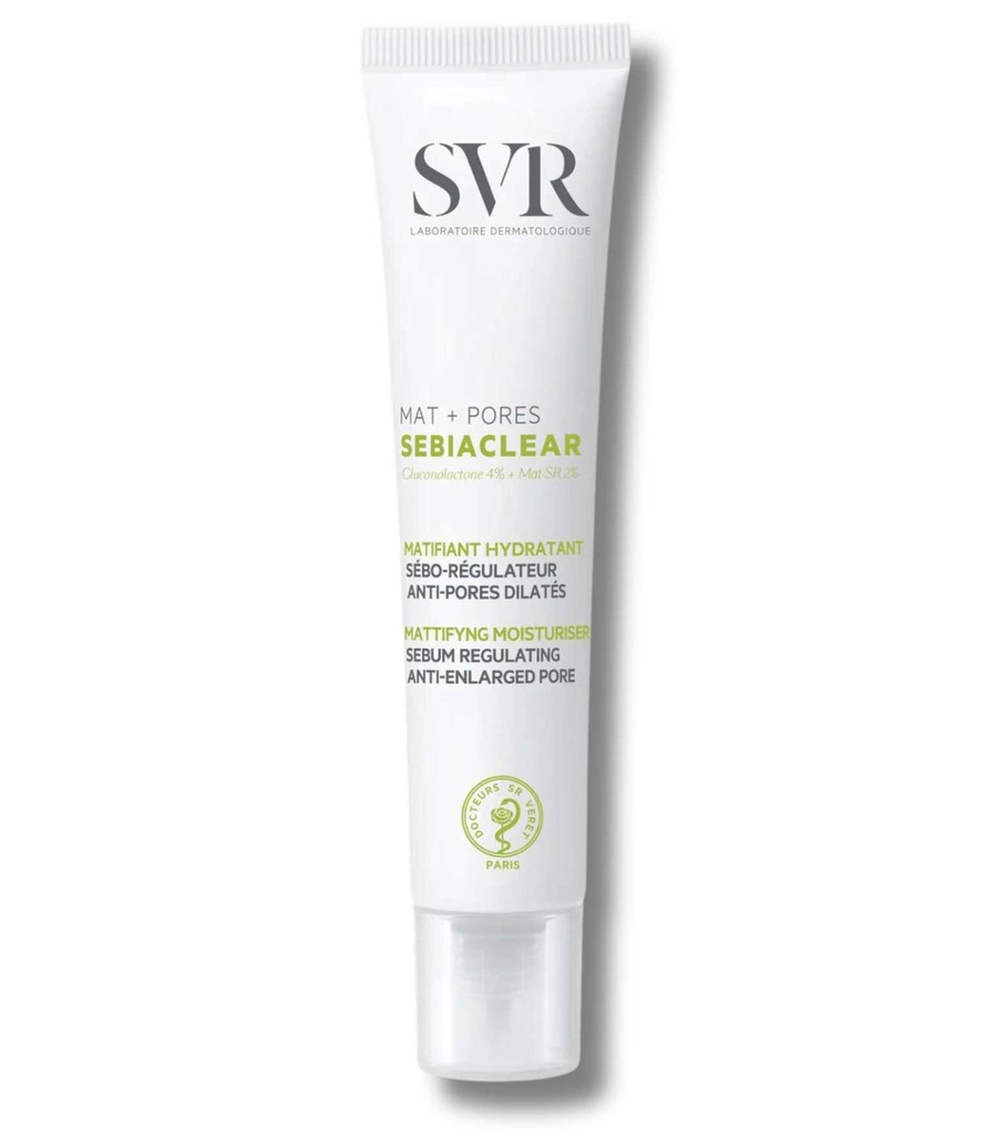SVR/ Sebiaclear Cream Matifying & Pores 40ml: كريم مات اند بورز لعلاج المسامات والرؤوس السوداء