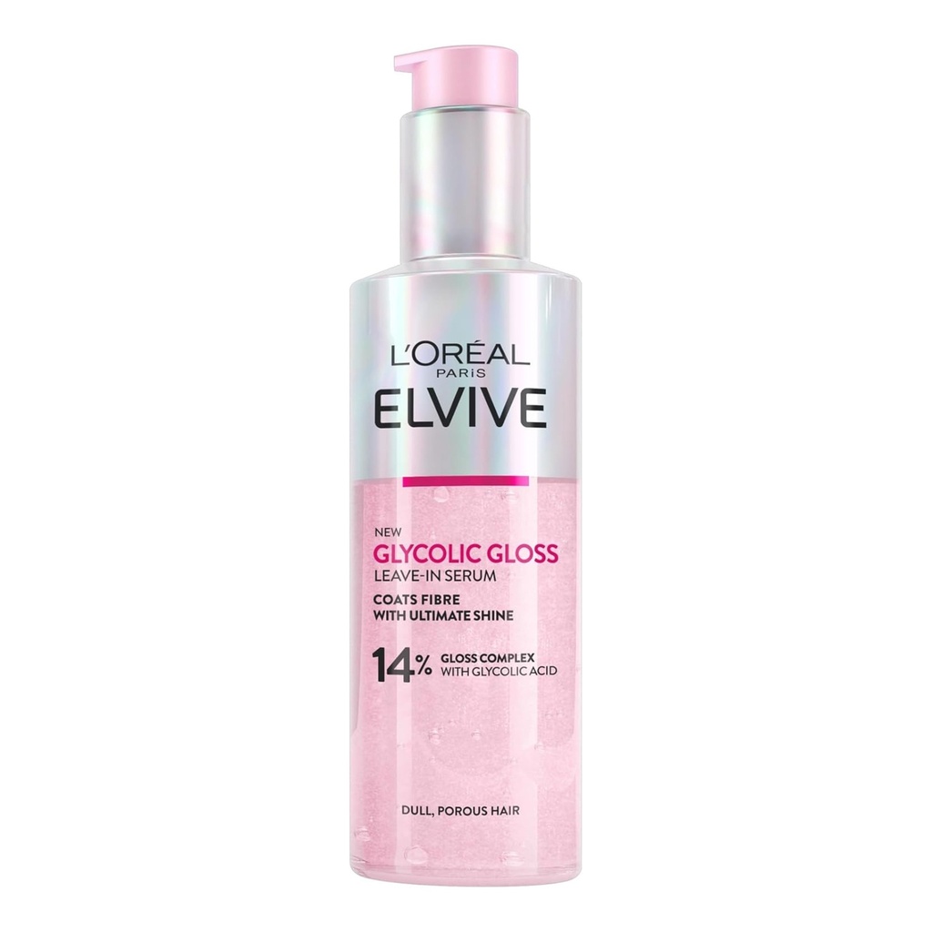 L'Oreal Paris/ Elvive Glycolic Gloss Leave-In Serum: سيروم الشعر لوريال باريس كلايكوليك كلوس