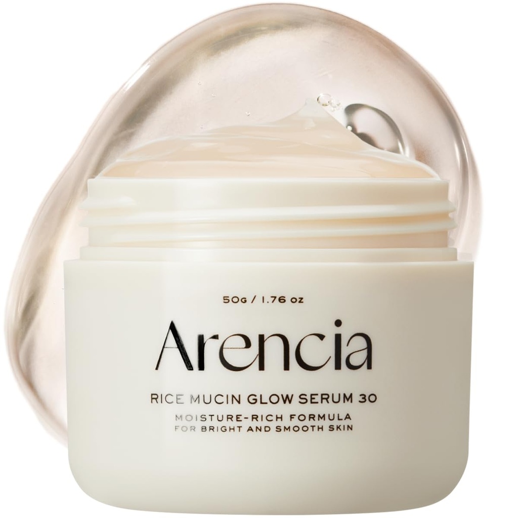 Arencia/ Rice Mucin Overnight Glow Face Mask Serum 50g: ارينسيا ماسك سيروم الليلي بالارز لنضارة البشرة