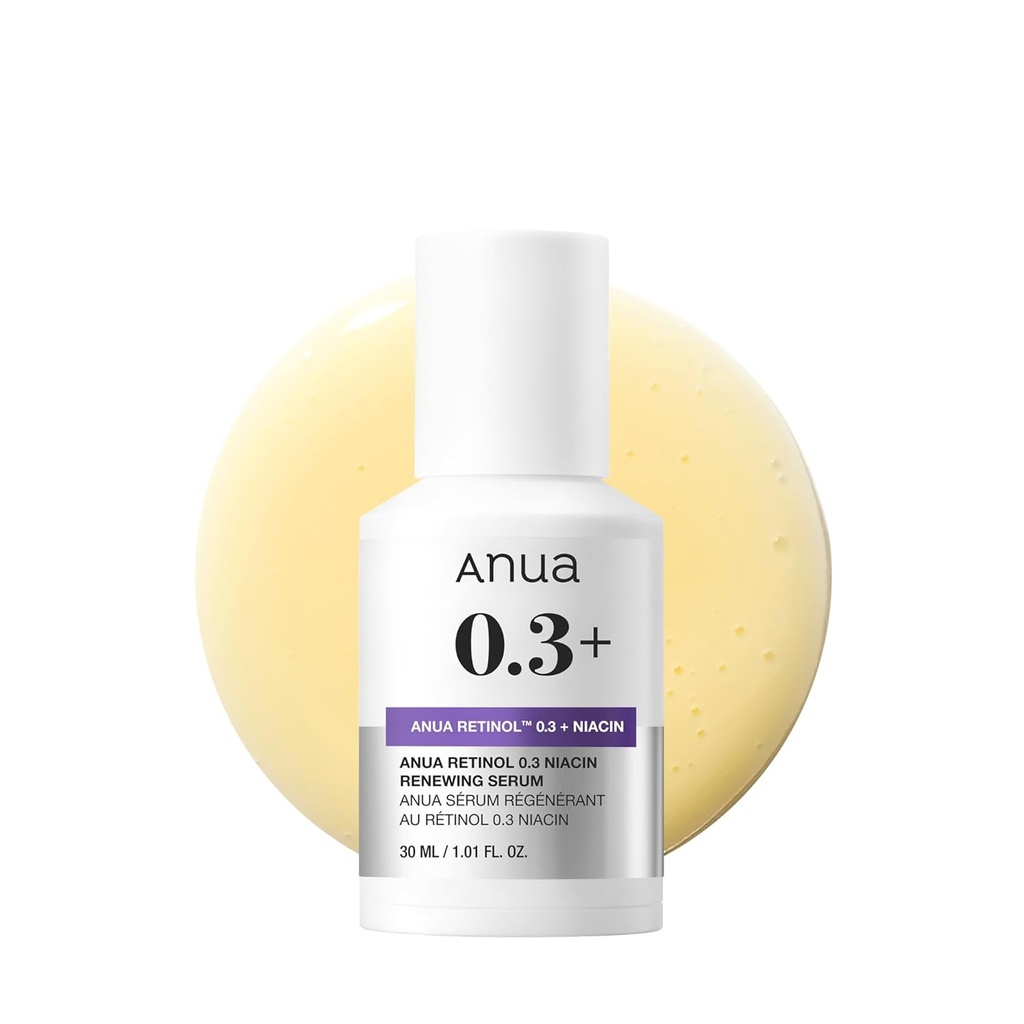 Anua/ Retinol Serum for Anti-Aging, 0.3% Retinol & 5% Niacinamide 30ml : انوا سيروم الريتينول مضاد للشيخوخة
