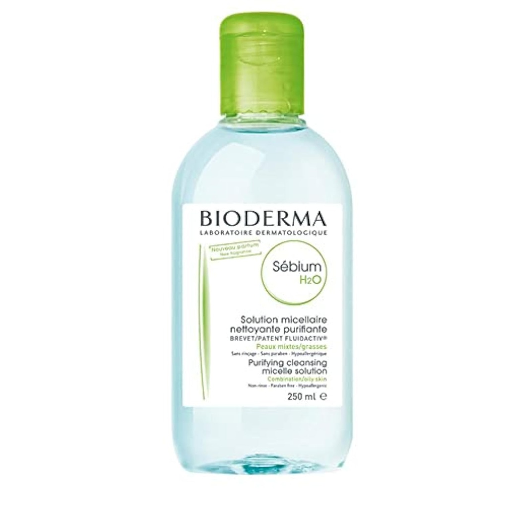 Bioderma/ Sebium H2O Micellar Water Makeup Remover 250ml : بايوديرما مزيل مكياج ميسيلار للبشرة الدهنية
