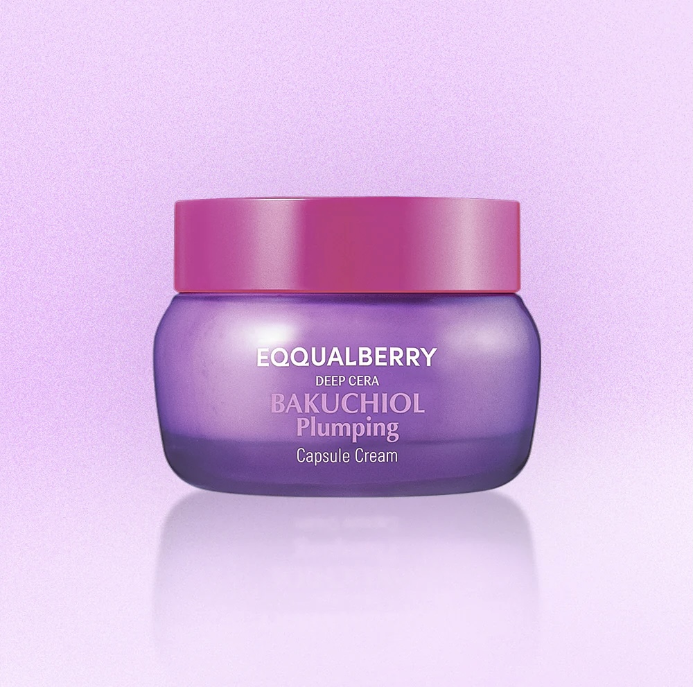 Eqqual Berry/ Bakuchiol Plumping Capsule Cream 50ml : ايكول بيري كريم بكوتشول لتجديد البشرة