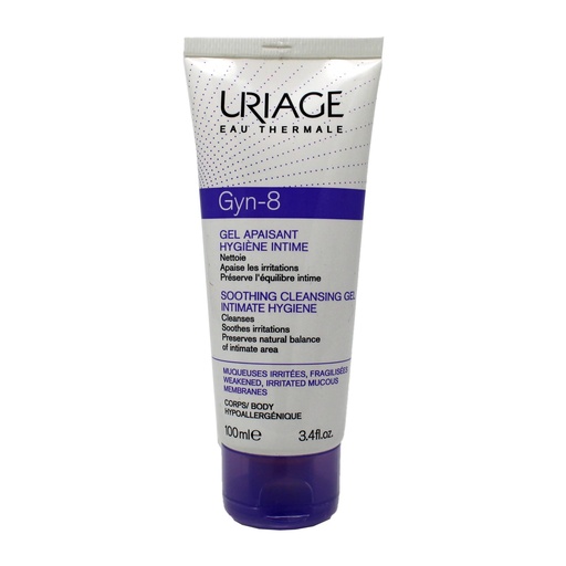 [EAU/034] Uriage/ Gyn-8 Intimate Hygiene Soothing Cleansing Gel 100ml: يورياج جين ٨ جل مهدئ لنظافة المنطقة الحساسة