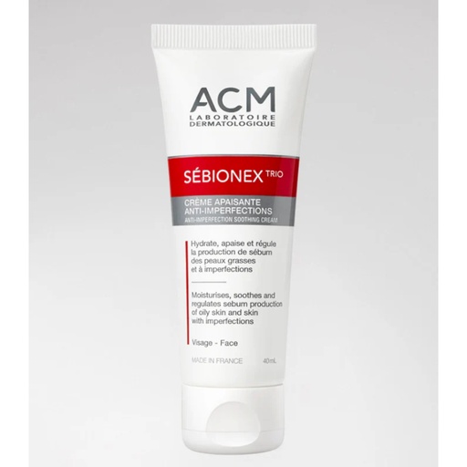 [ACM/050] ACM/ Sébionex - Soothing anti-imperfection cream trio 40ml:اي سي ام سيبيونيكس تريو – كريم مهدئ ومصحح للبشرة المعرضة لحب الشباب