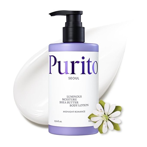 [PRT/004] PURITO/ Luminous Moisture Shea Butter Body Lotion Midnight Romance 300ml: بوريتو لوشن لترطيب الجسم بزبدة بذور الشيا