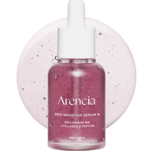 [ARN/005] Arencia/ Red Collagen + Peptide Smoothie Serum, 8% Niacinamide, Vitamin C, Vitamin E, lifting anti-aging serum 30ml : سيروم ارينسيا المضاد للشيخوخة