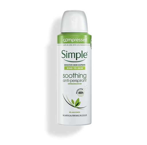 [SMPL/014] Simple/ Soothing Anti-perspirant Deodorant Aerosol 125ml : سمبل معطر جسم مانع للتعرق