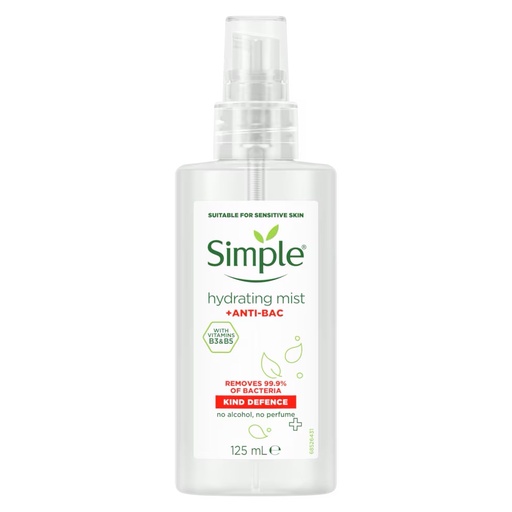 [SMPL/013] Simple/ Kind Defence Hydrating Mist Protection 125ml : سمبل سبري مرطب للوجه ضد البكتريا
