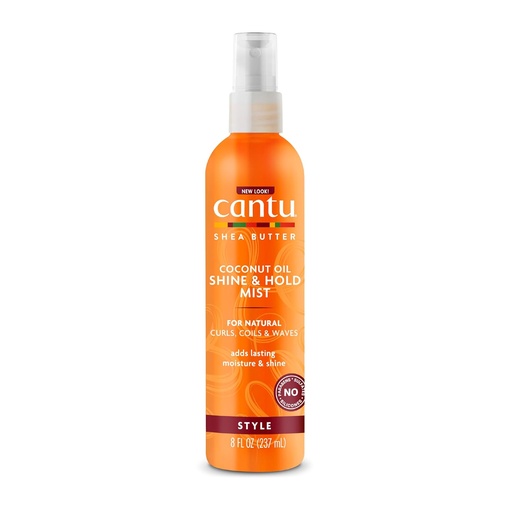 [Cantu/014] Cantu/ Coconut Oil Shine & Hold Mist with Shea Butter for Natural Hair 237g : كانتو بخاخ زيت جوز الهند مع زبدة الشيا للشعر