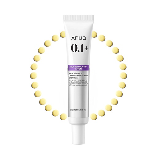 [ANUA/021] ANUA/ Retinol 0.1 Caffeine Revitalizing Eye Cream 30g : انوا كريم العين بالريتينول والكافايين