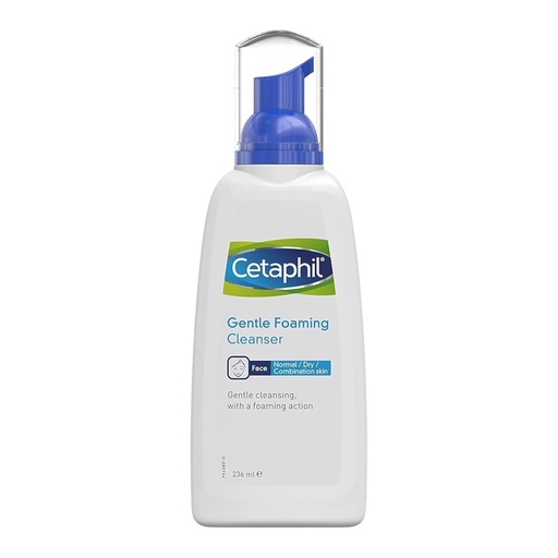 [CET/002] Cetaphil/ Gentle Foaming Cleanser for Normal to Dry Skin 236ml : سيتافيل غسول رغوي للبشرة العادية والجافة