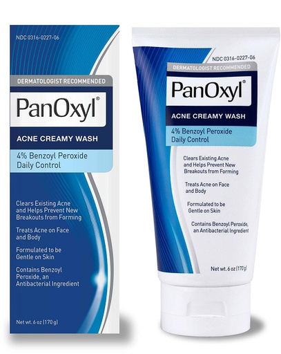[PNX/001] PanOxyl/ Acne Creamy Wash 4% Benzoyl Peroxide: غسول بانوكسيل