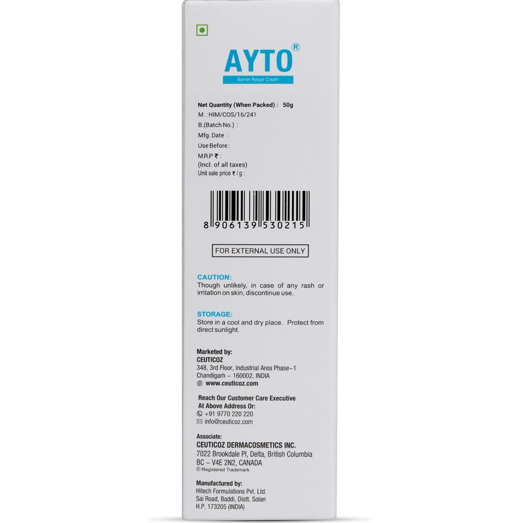 Ayto/ Barrier Repair Cream 50g: ايتو كريم ترميم واصلاح حاجز البشرة