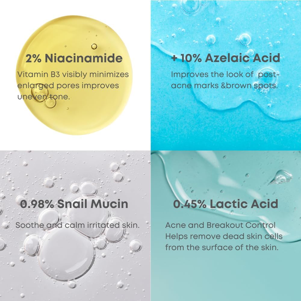 NINE LESS/ A-Control 10% Azelaic Acid Serum 30ml: ناين ليس سيروم الازليك اسيد