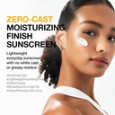 Anua/ Zero-Cast Moisturizing Finish Sunscreen SPF50+ 50ml: انوا زيرو كاست واقي شمس ومرطب مقاوم للماء