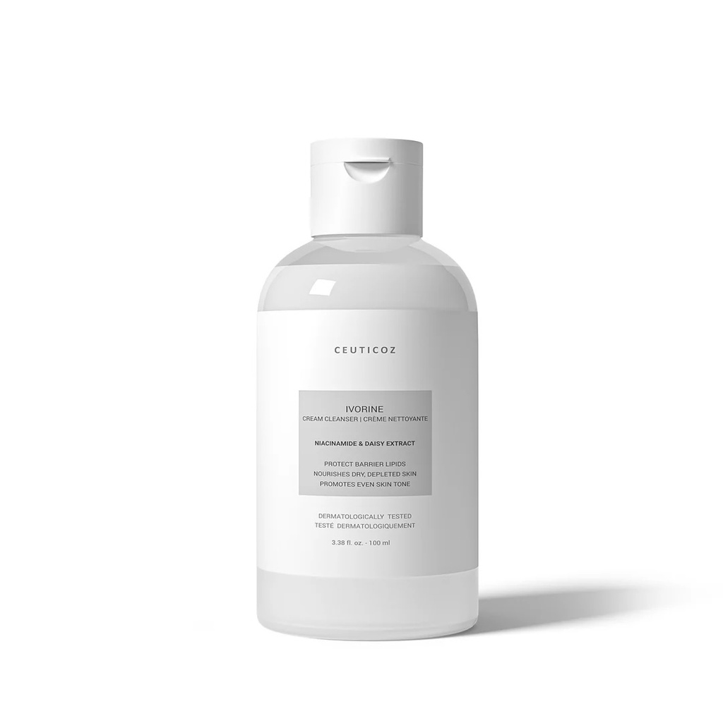 Ceuticoz/ IVORINE Cream Cleanser 100ml:سيتيكوز غسول كريمي لتنظيف البشرة بعمق وتوحيد لونها