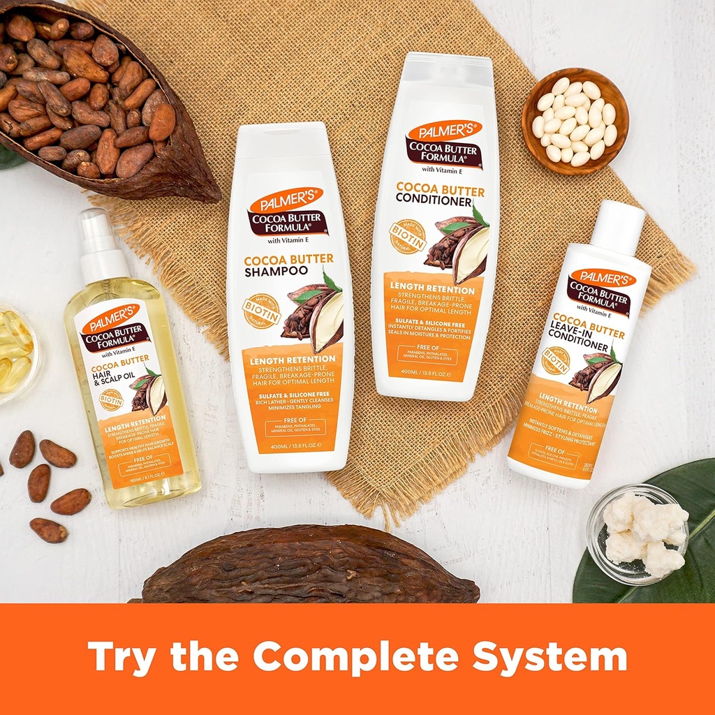 PALMERS/Cocoa Butter Length Retention Shampoo 400ml: شامبو بالمرز بزبدة الكاكاو