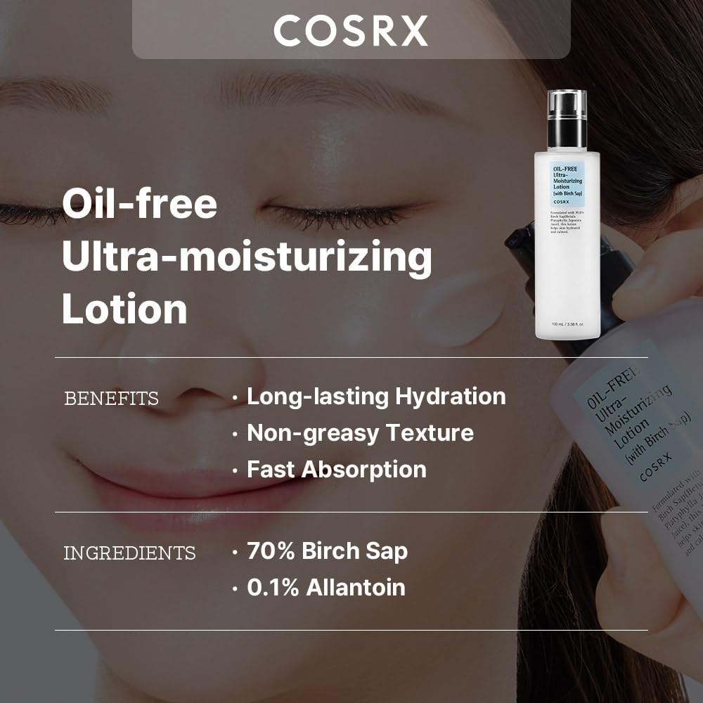 COSRX/ Oil-Free Ultra-Moisturizing Lotion: لوشن كوزركس مرطب فائق خالي من الزيوت