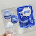Hey powder puff set with mini basket : مجموعة اسفنجات للمكياج