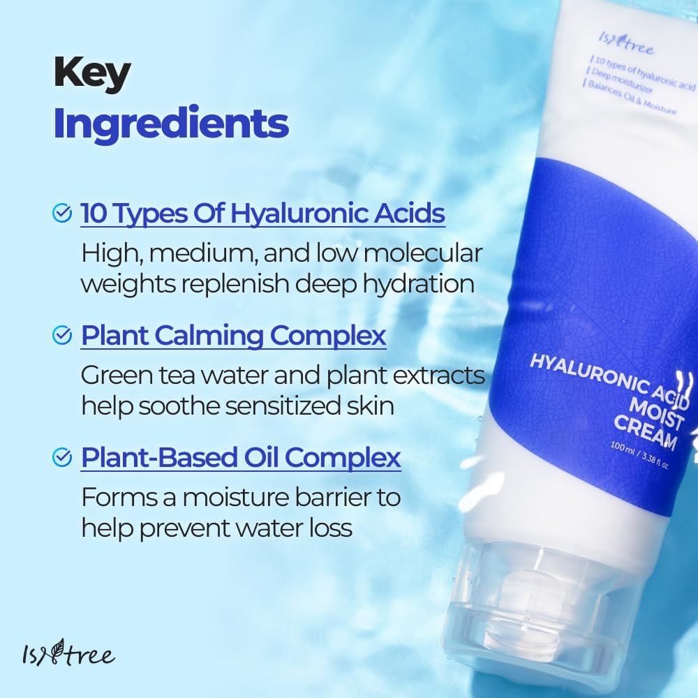 ISNTREE/ ISNTREE Hyaluronic Acid Moist Cream 100ml : ايسنتري كريم الترطيب بالهايلرونك اسيد