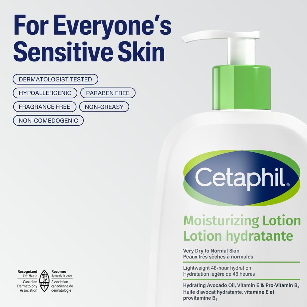 Cetaphil/ Moisturizing , Hydrating Body Lotion for Sensitive and All Skin Types 250ml : سيتافيل لوشن مرطب كندي لجميع انواع البشرة