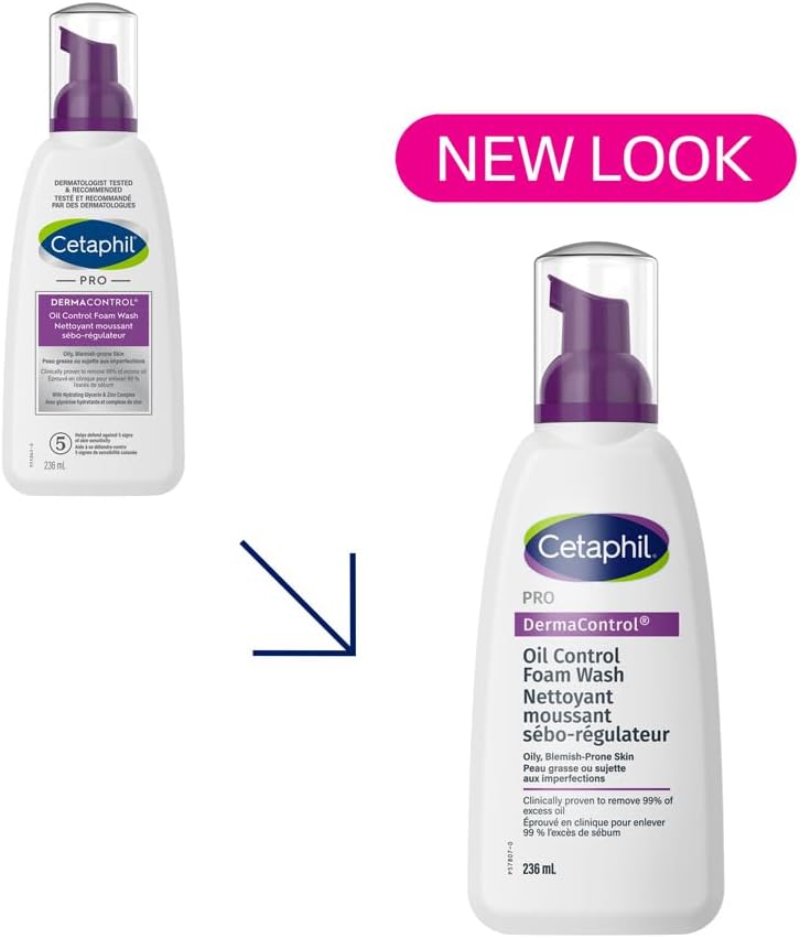 Cetaphil/ PRO Dermacontrol Oil Control Foam Wash 236ml : سيتافيل غسول برو ديرما الرغوي للبشرة الدهنية