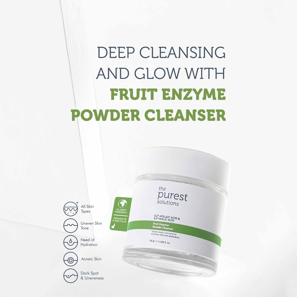 Purest/ Green Fruit Enzyme Powder Cleanser: