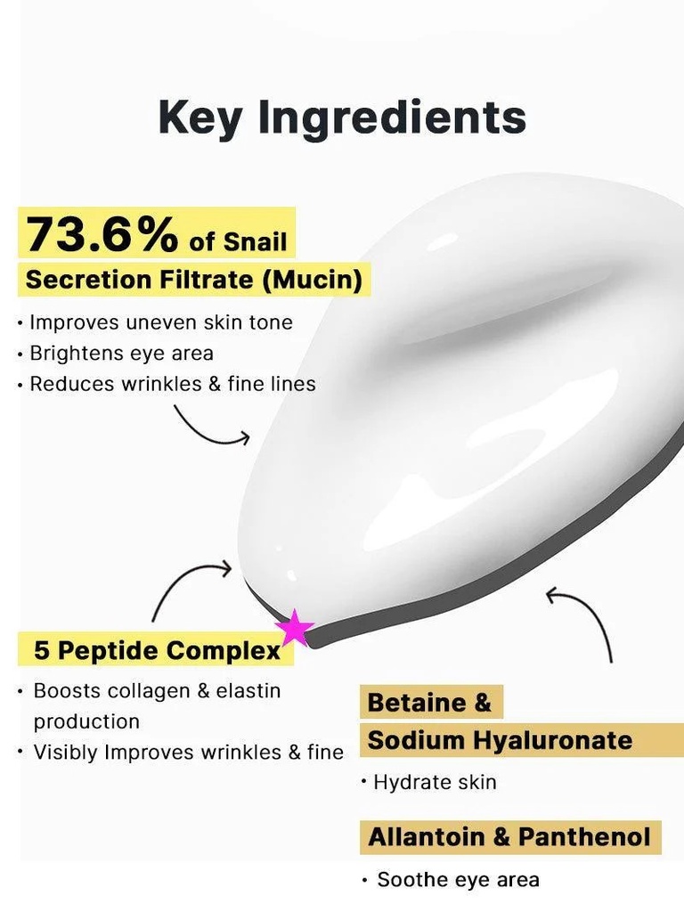 COSRX/ Advanced Snail Peptide Eye Cream: كريم العين بالحلزون والبيتيد من كوزركس