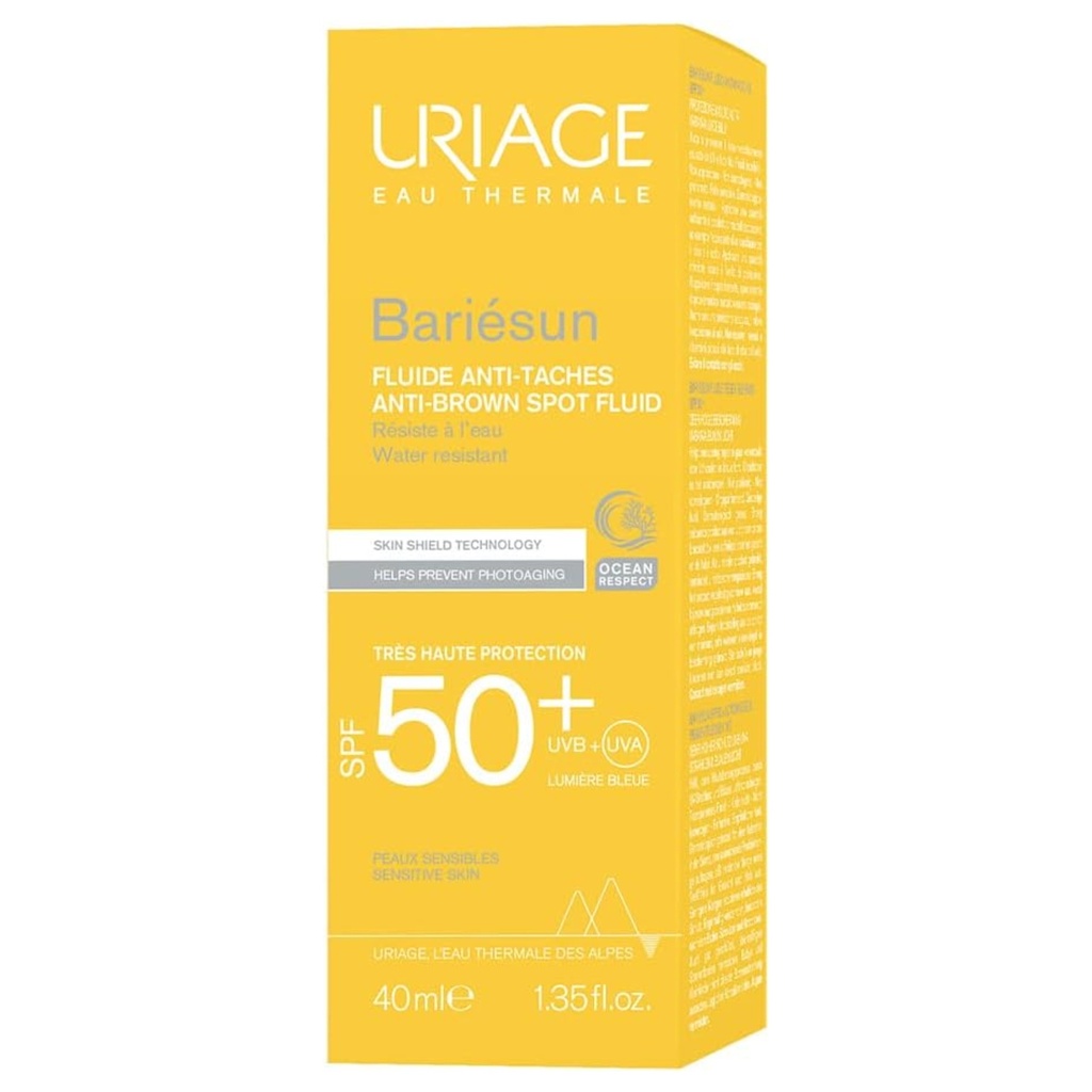 URIAGE/ Bariesun SPF50 Fluide Anti Tache 40ml: يورياج باريسون سائل مضاد للبقع بعامل حماية من الشمس