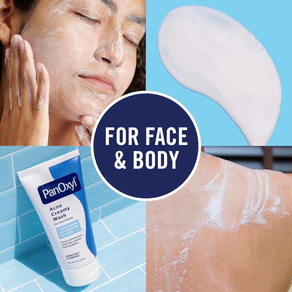 PanOxyl/ Acne Creamy Wash 4% Benzoyl Peroxide: غسول بانوكسيل