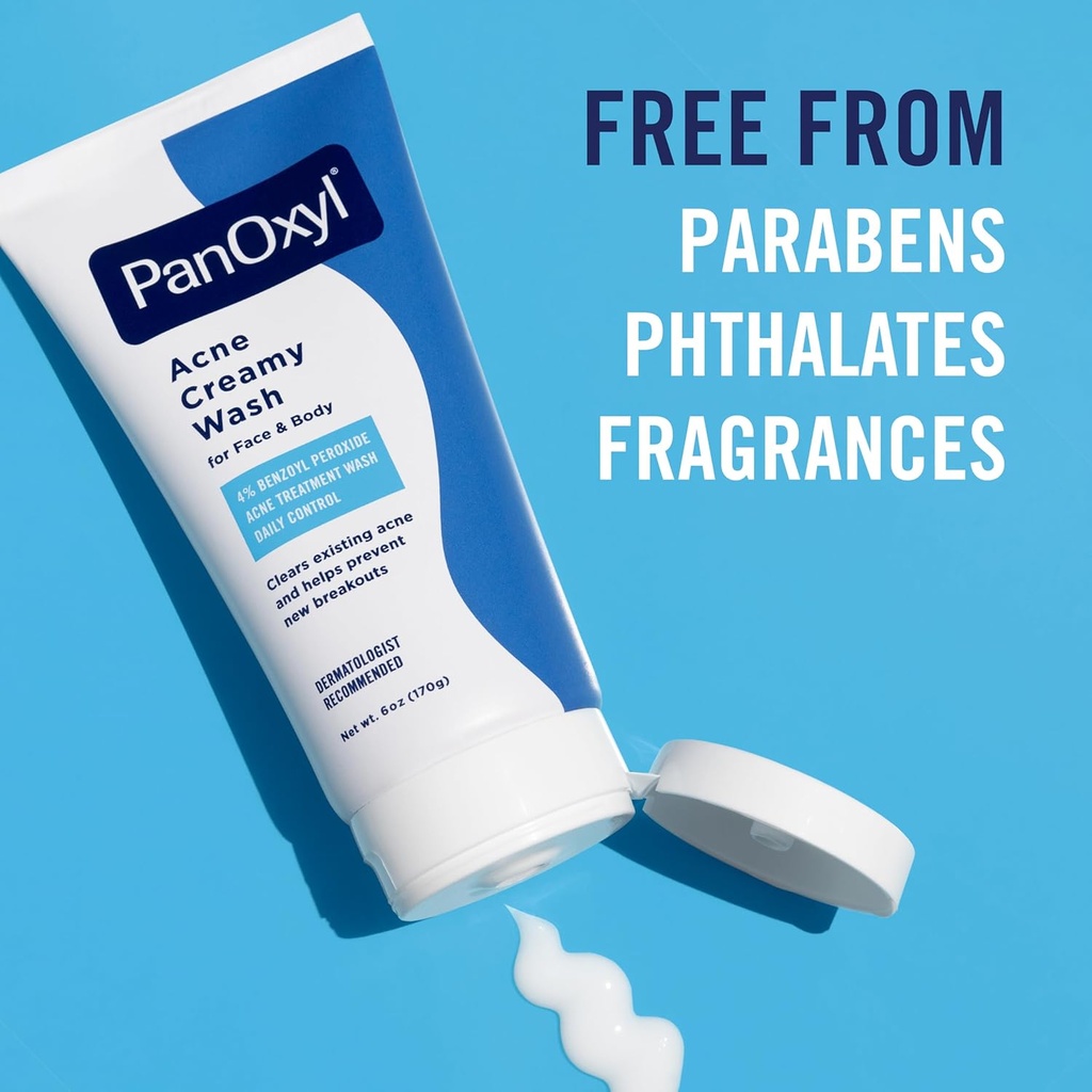 PanOxyl/ Acne Creamy Wash 4% Benzoyl Peroxide: غسول بانوكسيل