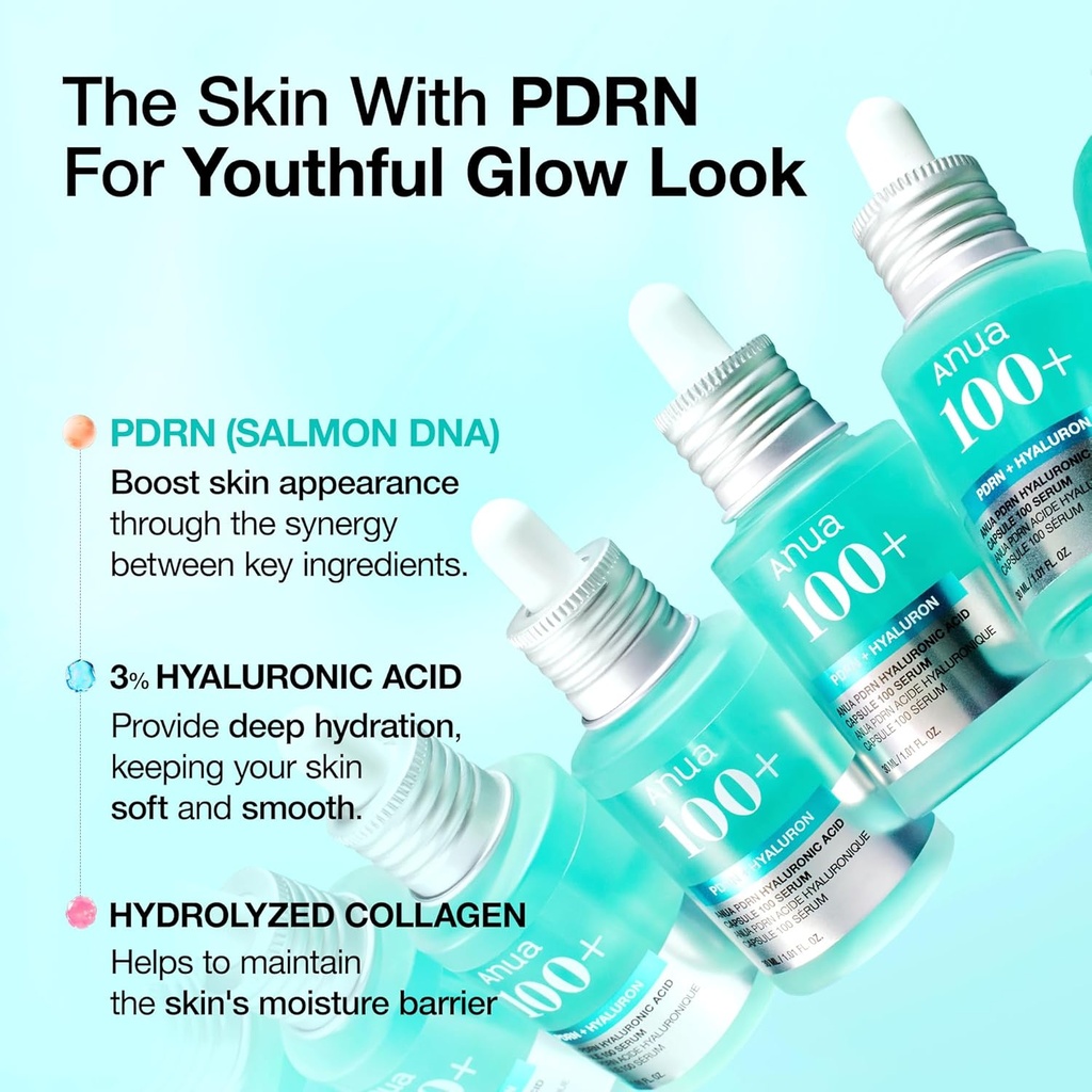 ANUA/ pdrn+ Hyaluron Serum 30ml: سيروم الهايلرونك من انوا