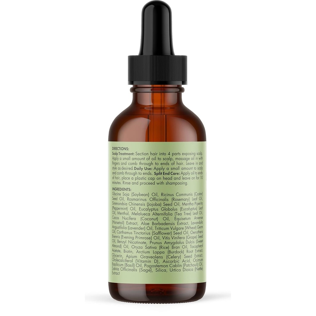 Mielle Scalp & Hair Strengthening Oil: سيروم ميلي اكليل الجبل الطبيعي والنعناع لتقوية وانبات الشعر