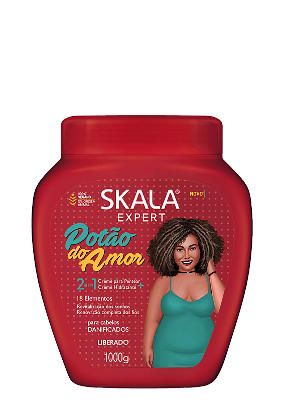 Skala Crème Amor (Love Pot) 1000g /ماسك وليف ان سكالا للشعر الويفي والكيرلي - مصبوغ - مقصور - معرض للحرارة