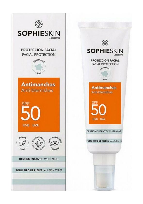 sophieskin solar facial whitening spf50/ واقي شمس صوفي سكن مفتح للتصبغات