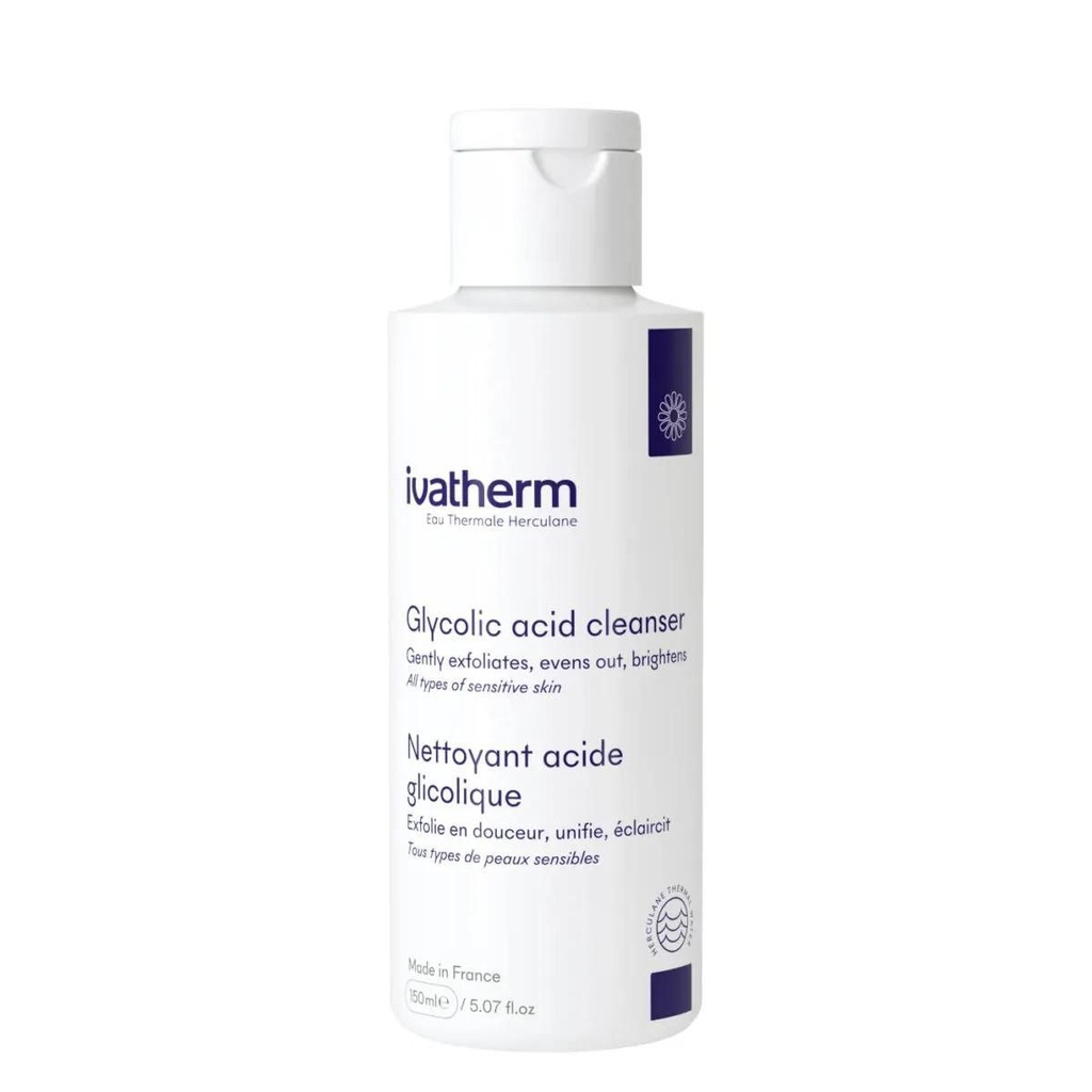 IVATHERM/ Glycolic Acid Cleanser 150ml: غسول ايفاوايت لتجديد خلايا البشرة وتفتيحها
