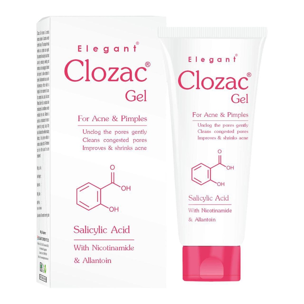 Elegant/ Clozac gel for acne & pimples: جل كلوزاك من ايليكانت لعلاج حب الشباب