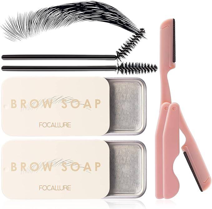 FOCALLURE/ Brow Styling Soap with Brush & Knife: جل حاجب من فوكالور مع فرشاة و شفرة