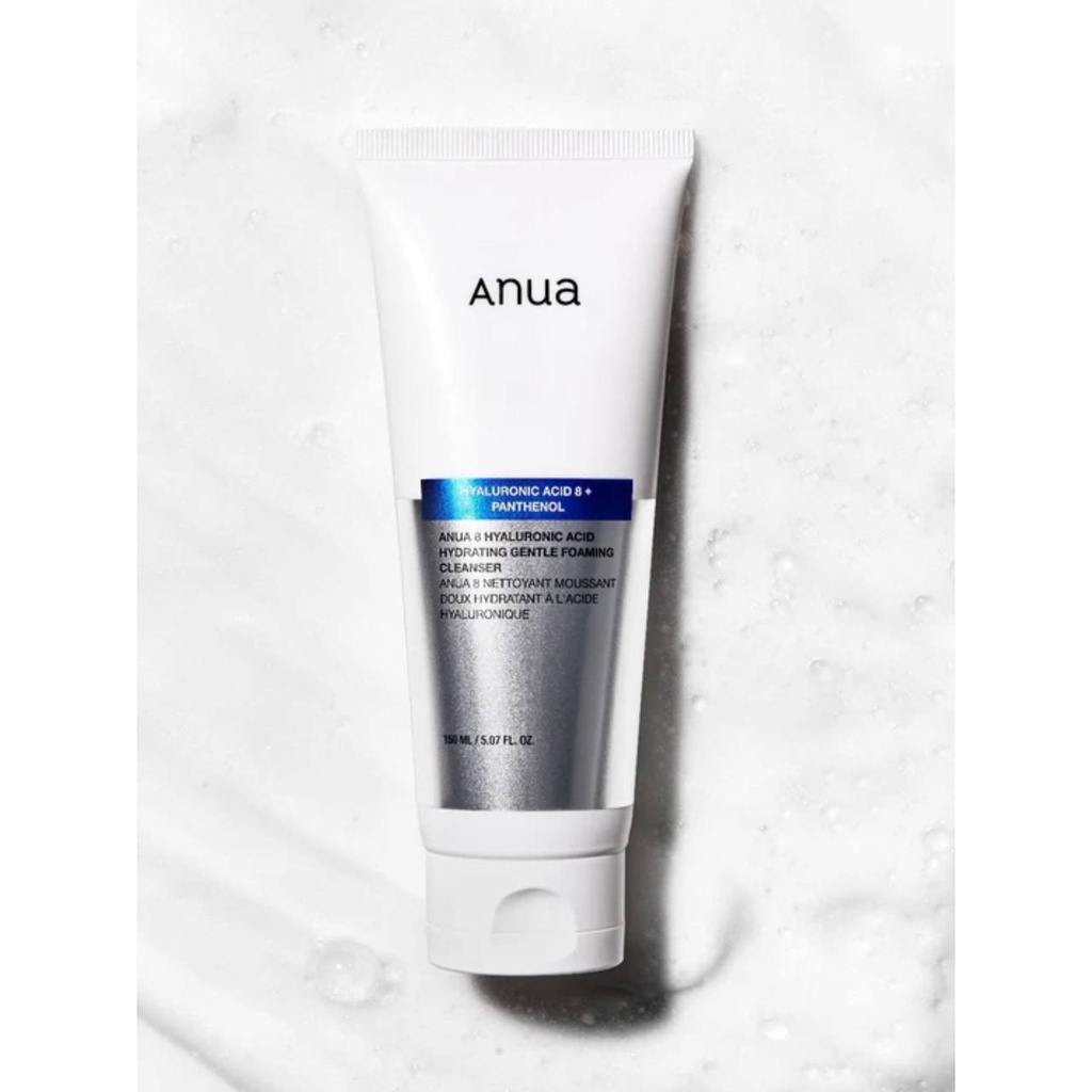 [ANUA/002] Anua/ 8 Hyaluronic Acid Hydrating Gentle Foaming Cleanser 150ml : غسول انوا الرغوي بالهايلرونك