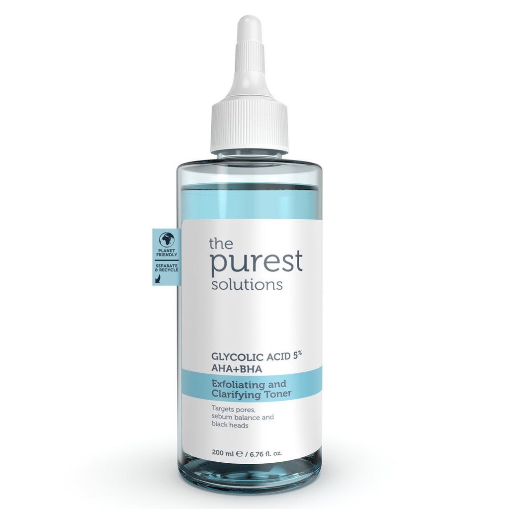 PUREST/ Glycolic Acid 5% + AHA+BHA Toner 200ml: تونر الكلايكوليك اسيد من بيورست