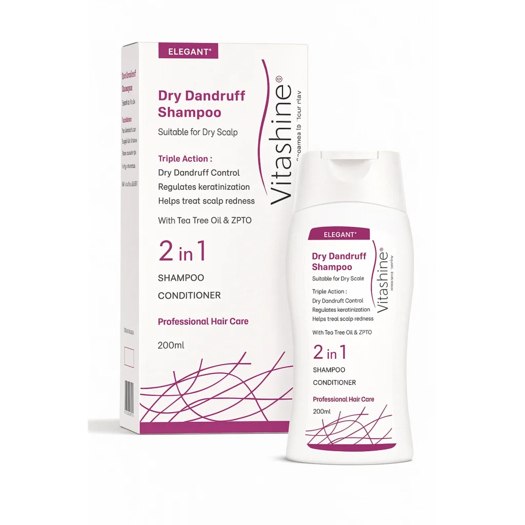 [ELG/011] Elegant/ Vitashine Dry Anti Dandruff Shampoo 2 in 1:  شامبو مضاد القشرة الجافة مع كوندشنر خفيف القوام