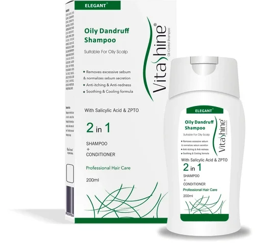 Elegant/ Vitashine 2 in 1 Oily dandruff shampoo and Conditioner - 200ml : ايليكانت فيتاشاين شامبو مع بلسم مضاد للقشرة الدهنية