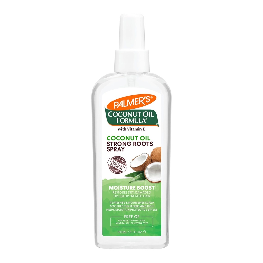 PALMERS/ Coconut Oil Moisture Boost Strong Roots Spray 150ml: بخاخ ترطيب جذور الشعر بزيت جوز الهند