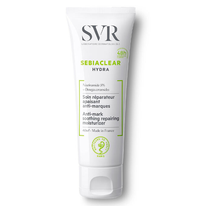 SVR/ SEBICLEAR Hydra 40ml: مرطب هايدرا للبشرة الدهنية المعرضة لحب الشباب ترطيب لمدة 48 ساعة