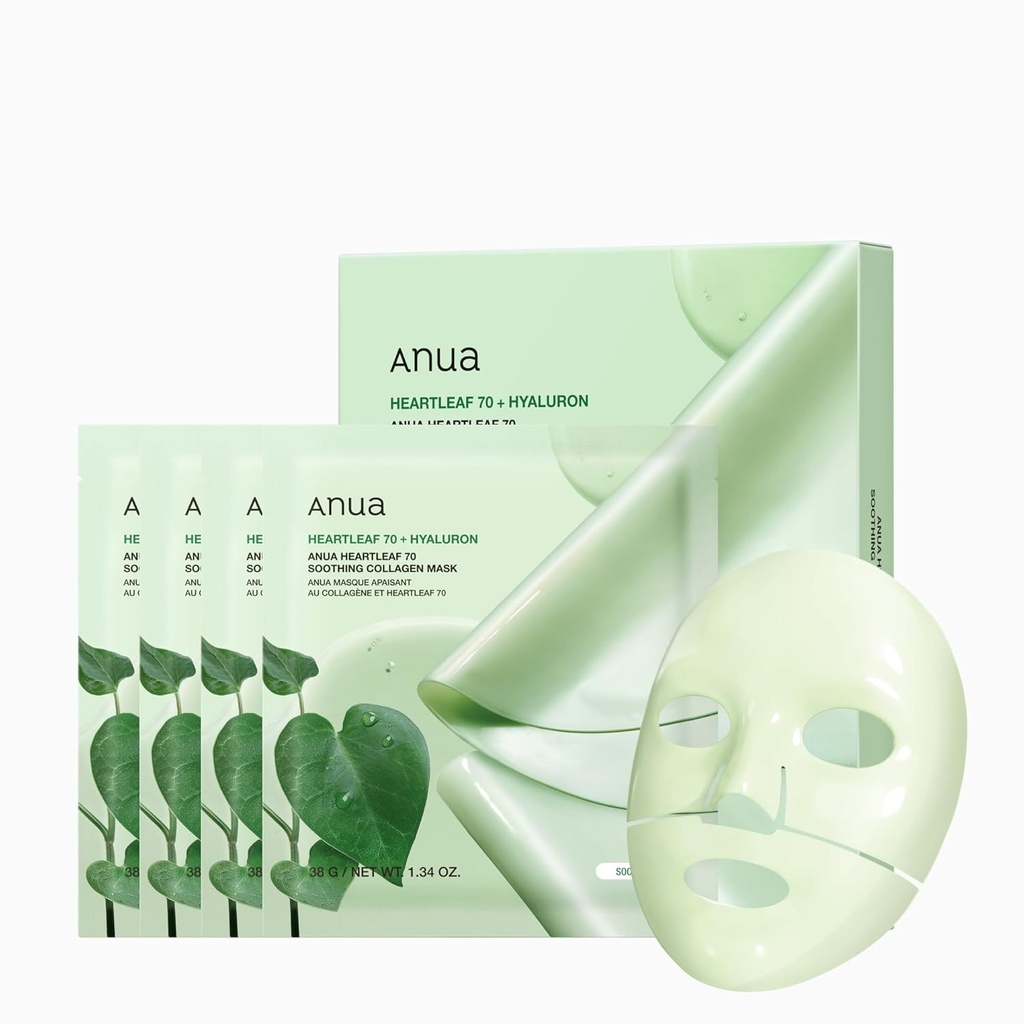 [ANUA/014] Anua/ Heartleaf 70 Soothing Collagen Mask: انوا قناع ليلي هارتليف بالكولاجين